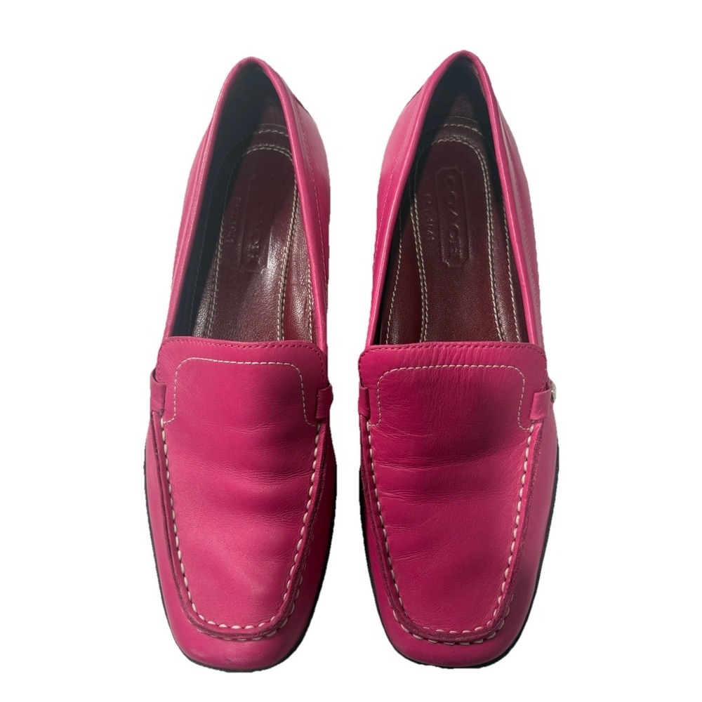 Coach DAISY Loafer Women's US 6.5 Vibrant Hot Pink Soft Leather Slip-On Comfort.